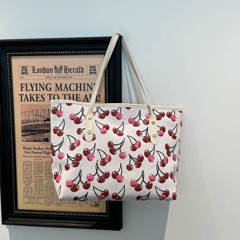 WoPlayful Cherry Patterned Tote Bag