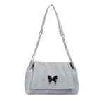 Chic Butterfly Accent Slouchy Handbag