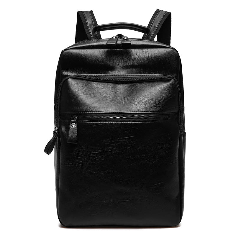 Men's Sleek Leather Laptop Backpack