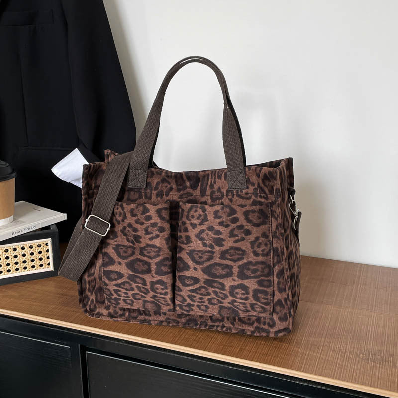 WoChic Leopard Print Utility Tote Bag