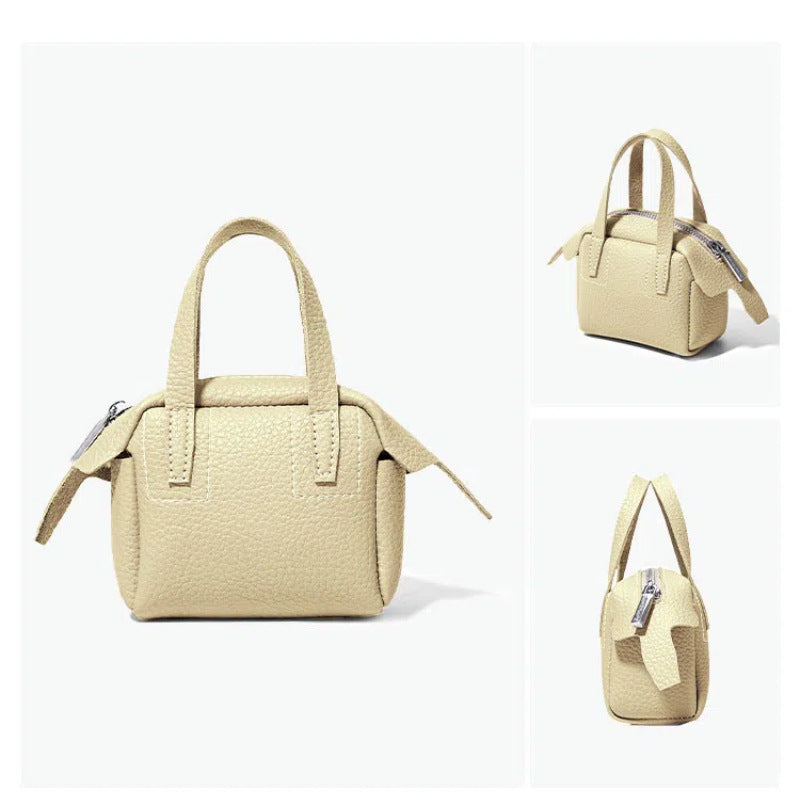 Compact Textured Handheld Satchel