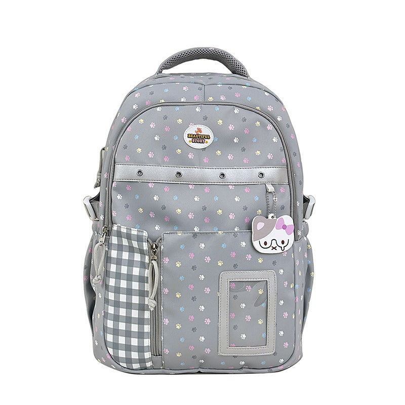 Floral Patterned Multi-Pocket Backpack