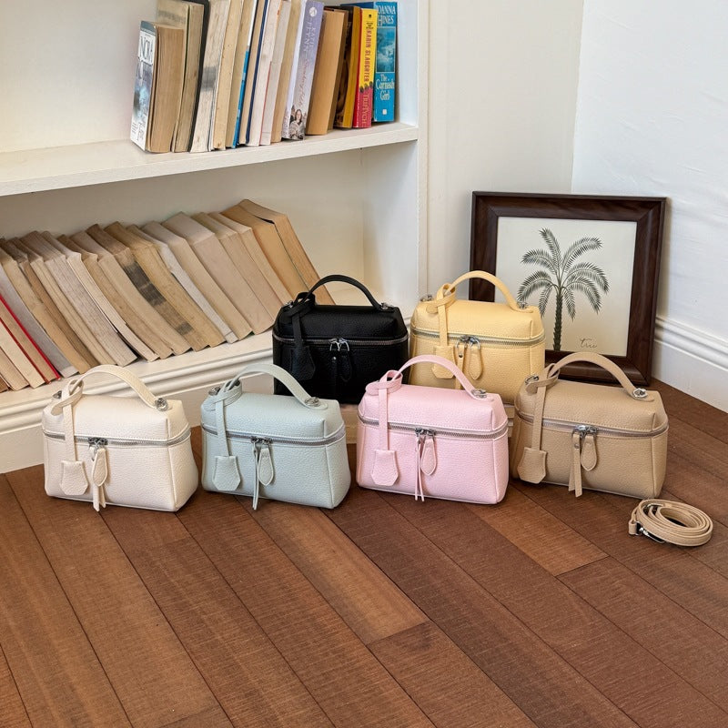 Women's practical shoulder bag with double zipper and versatile carrying strap-https://detail.1688.com/offer/1045895431228.html-Calm Wears-Black-nothing-Calm Wears