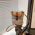 Colorful Woven Crossbody Bag