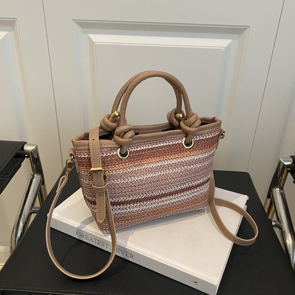 Woven Handheld Tote Bag