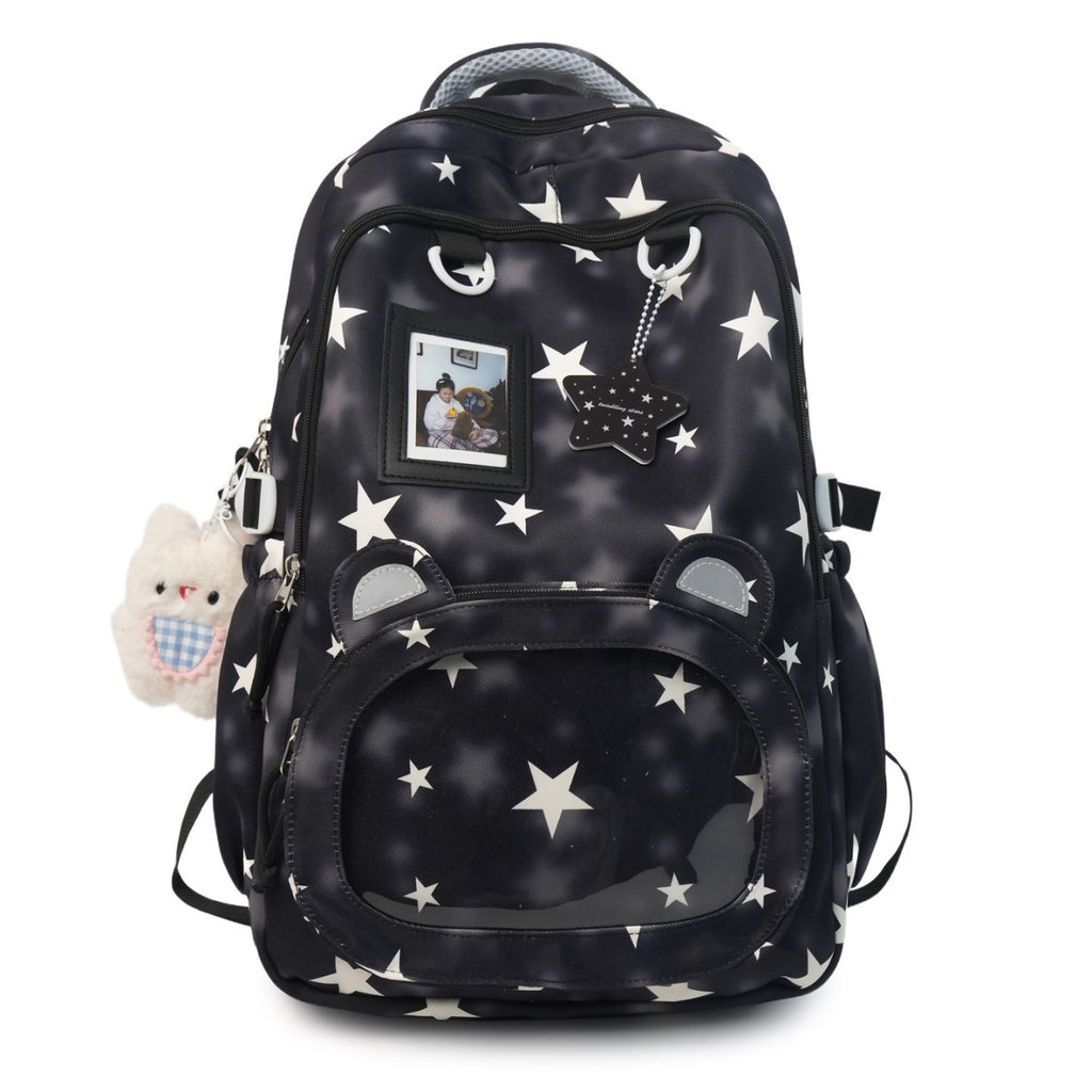 Children's Starry-Themed Plush Ear Backpack