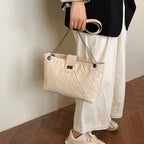 Quilted Elegant Satchel Handbag