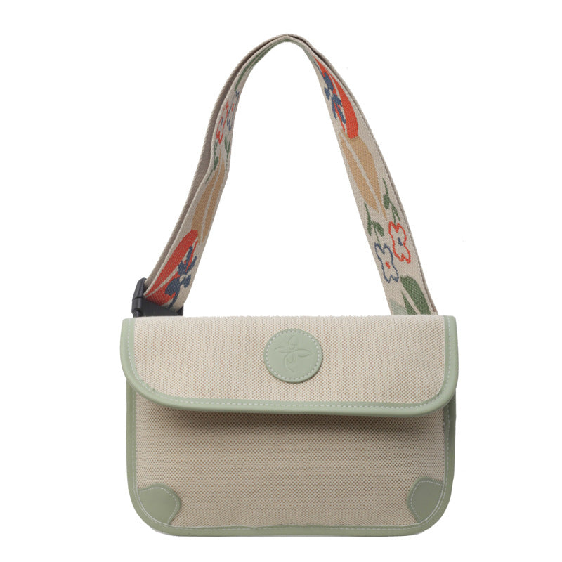 Floral Embroidered Messenger Bag