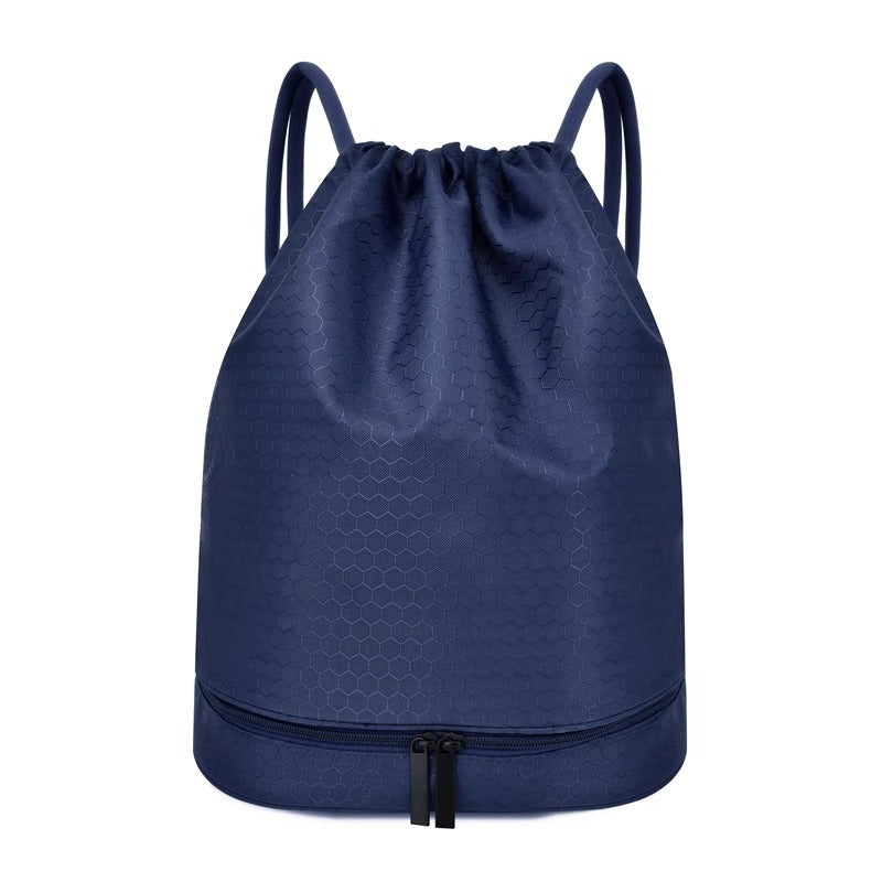 Lightweight Hexagonal Pattern Drawstring Backpack