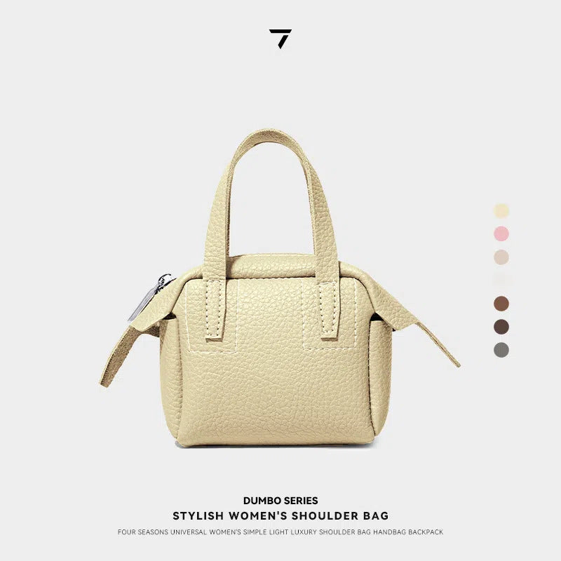 Compact Textured Handheld Satchel