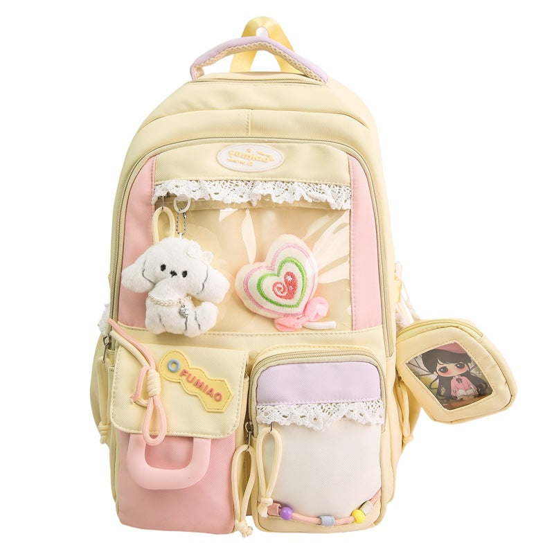 Cute and Functional School Backpack-https://detail.1688.com/offer/935111825205.html-Calm Wears-Yellow-Calm Wears