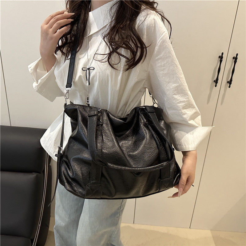 Luxurious Faux Leather Travel Tote Bag