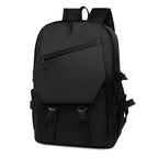 Backpack with ergonomic carrying system and multifunctional compartments