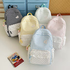 Whimsical Gingham Pattern Backpack