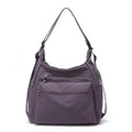Multi-Zippered Casual Shoulder Bag