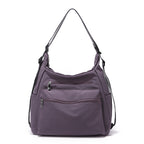Multi-Zippered Casual Shoulder Bag