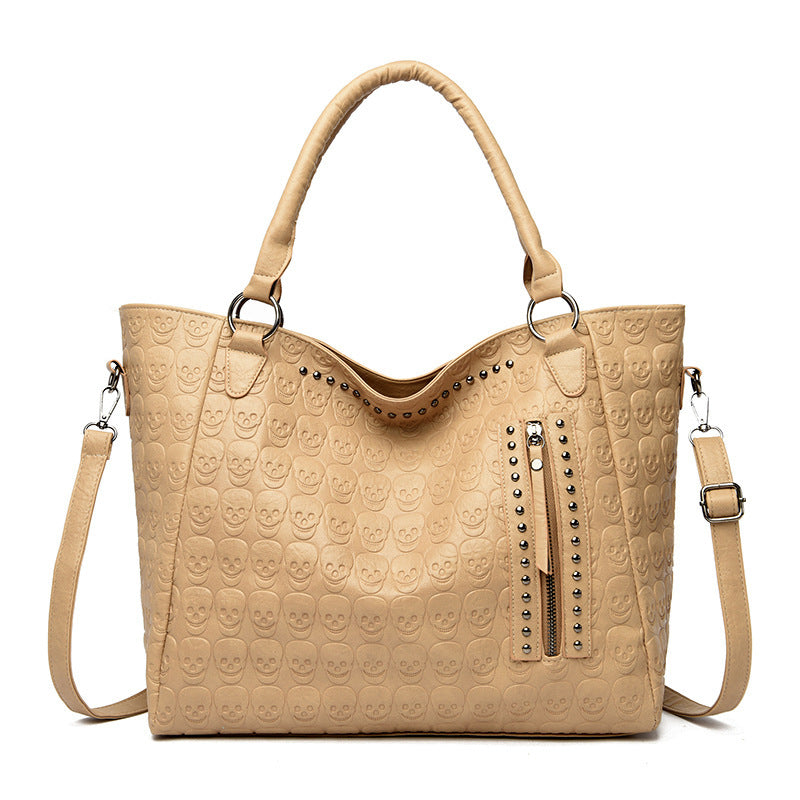 Women's fashionable tote bag with playful design-https://detail.1688.com/offer/869099722326.html-Calm Wears-Khaki-nothing-Calm Wears