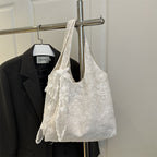 Elegant Lace-Trimmed Shoulder Bag