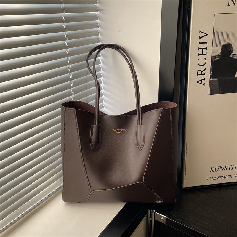 Women's elegant tote bag with structured design-https://detail.1688.com/offer/1028564209359.html-Calm Wears-Coffee-nothing-Calm Wears