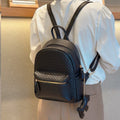 Woven Leather Mini Backpack