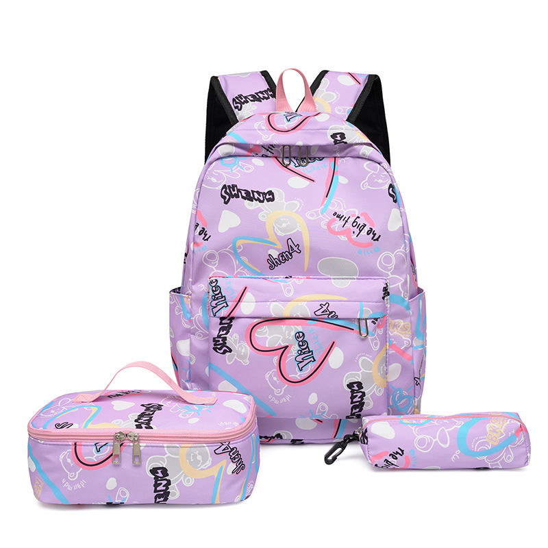 Backpack set with insulated lunch box and pencil case
