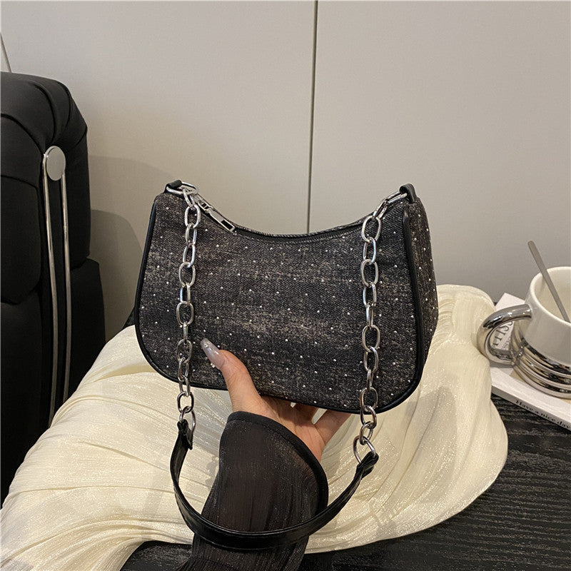 Vintage-Inspired Denim Hobo Bag