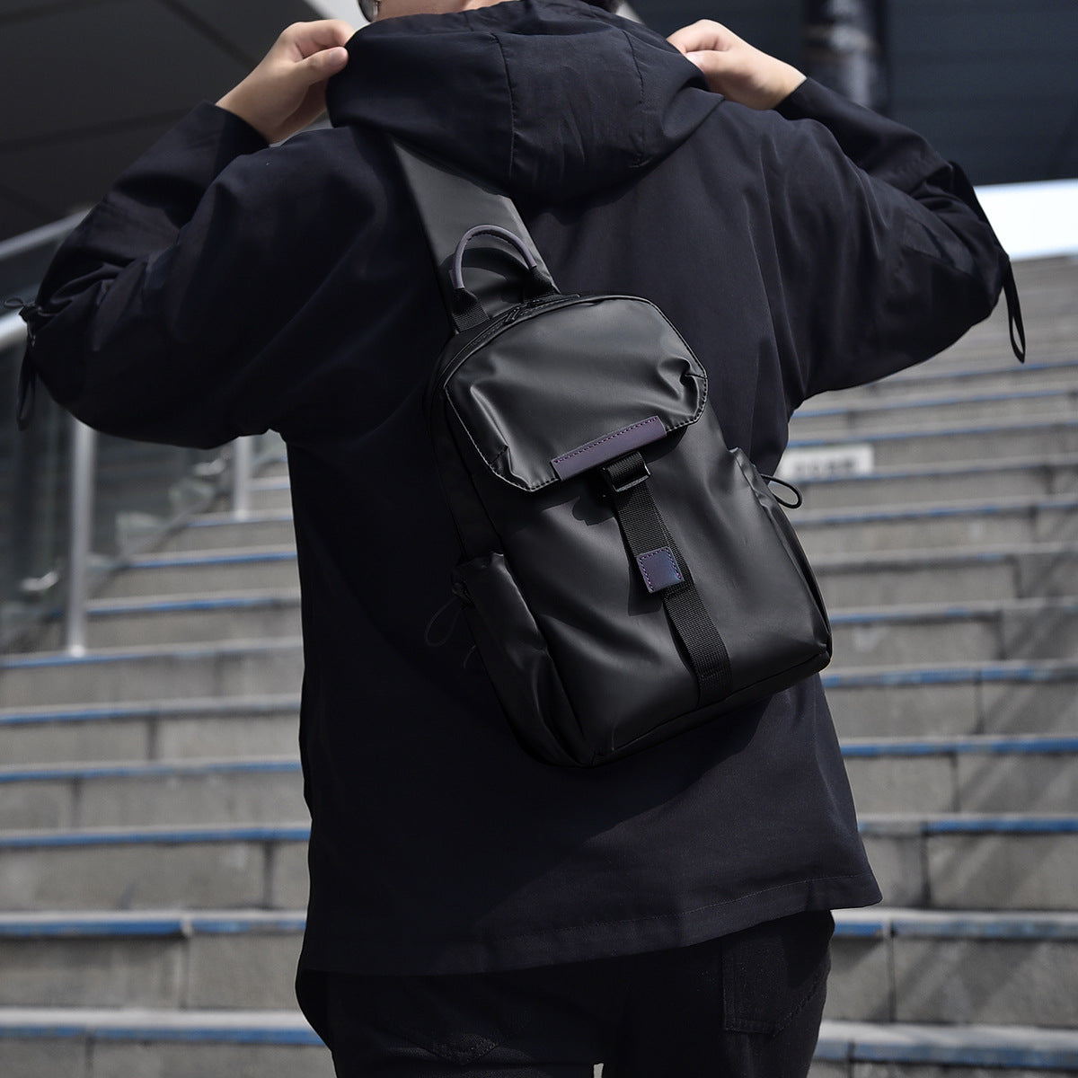 Sling Backpack with Versatile and Functional Pocket Design
