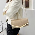 Women elegant clutch bag with glitter accent