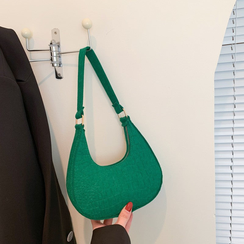 WoCrocodile Texture Handheld Hobo Bag