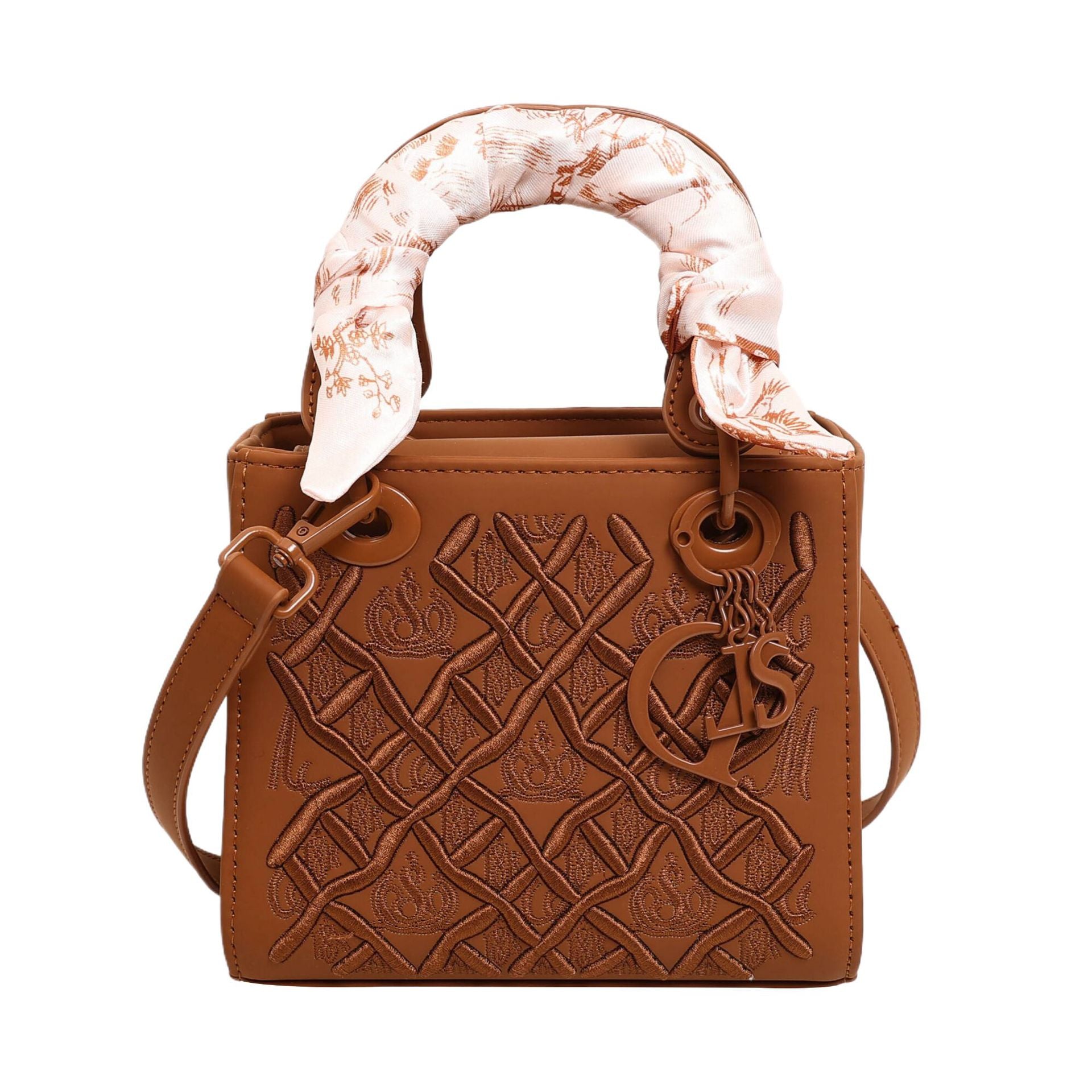 Ladies handbag with luxurious pattern-https://detail.1688.com/offer/907866530818.html-Calm Wears-Braun-18-Calm Wears
