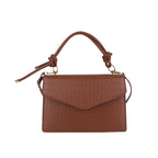Crocodile-Embossed Handcrafted Crossbody Bag