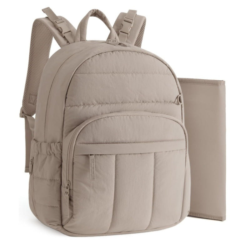Stylish backpack with multiple compartments and laptop protection sleeve