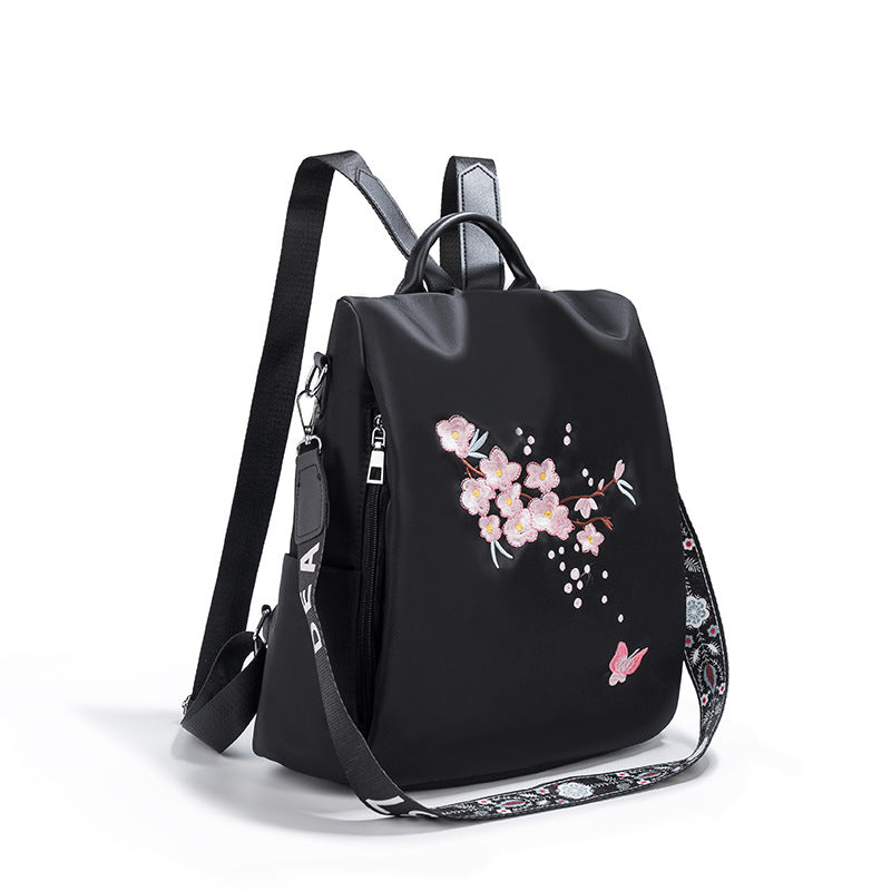 Embroidered Floral Backpack