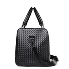 Premium Woven Leather Weekender Bag