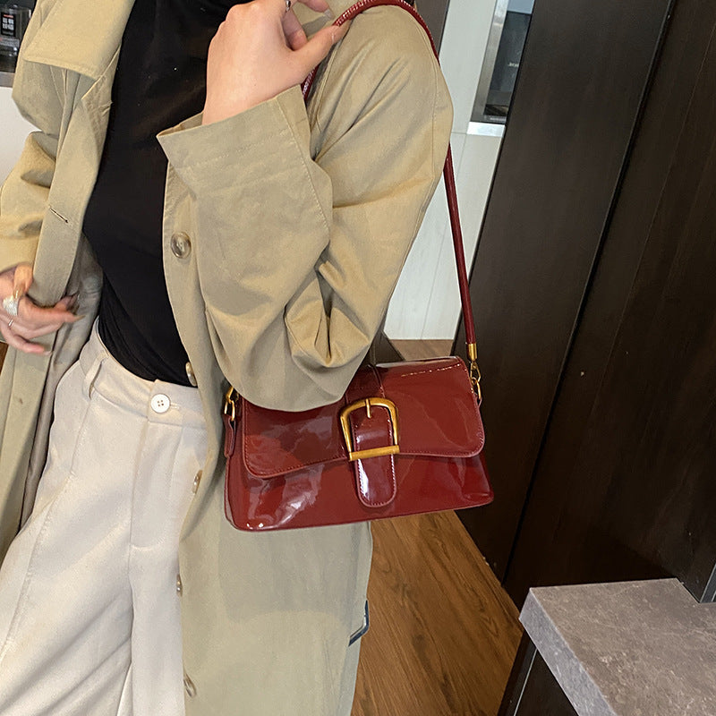 Women's shoulder bag with detachable strap and elegant closure-https://detail.1688.com/offer/1017412192799.html-Calm Wears-Wine red-nothing-Calm Wears