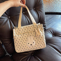 Canvas Shopper with Cute Bunny Applications