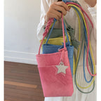 Fashionable shoulder bag with braided shoulder strap