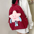 Plush backpack with playful star motif