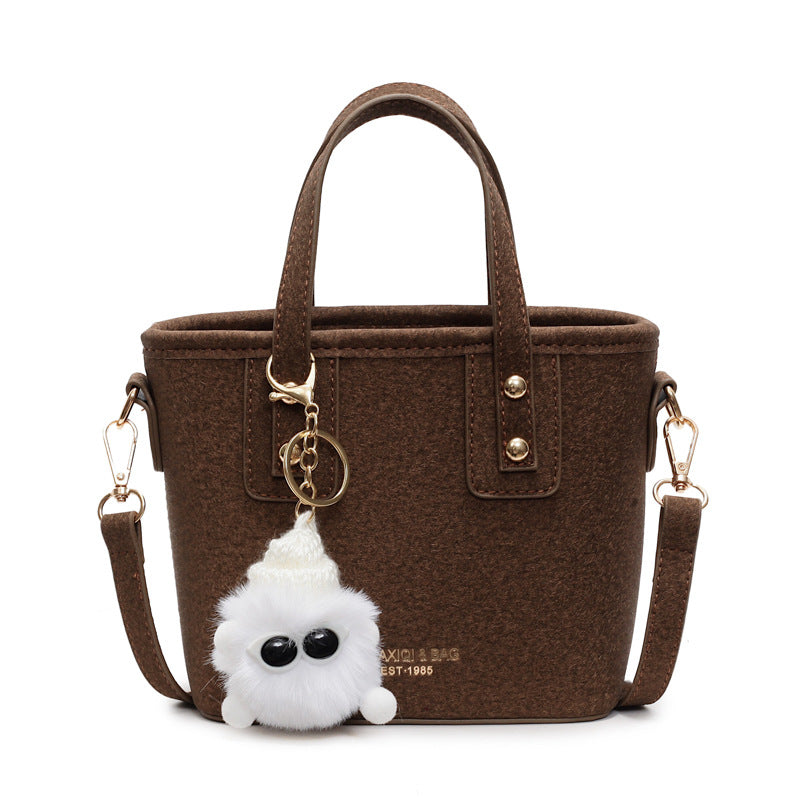 Women’s mini bag with detachable plush pendant-https://detail.1688.com/offer/859216339056.html-Calm Wears-Braun-Size: With pendant-Calm Wears