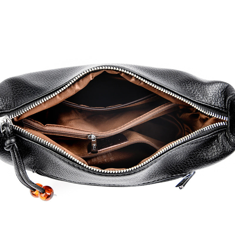 Casual Textured Leather Sling Bag