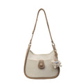 Women's shoulder bag made of high-quality synthetic leather with playful charm-https://detail.1688.com/offer/807384514793.html-Calm Wears-White-Size: One Size-Calm Wears
