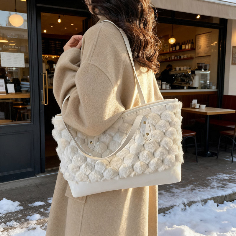 Women's tote bag made of high-quality synthetic leather with textured surface-https://detail.1688.com/offer/1027891272348.html-Calm Wears-Black-nothing-Calm Wears