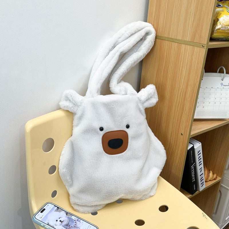 Plush Bear-Themed Tote Bag