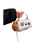 Plush Crossbody Bag with Cute Animal Design