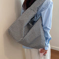 WoGingham Print Slouchy Shoulder Bag