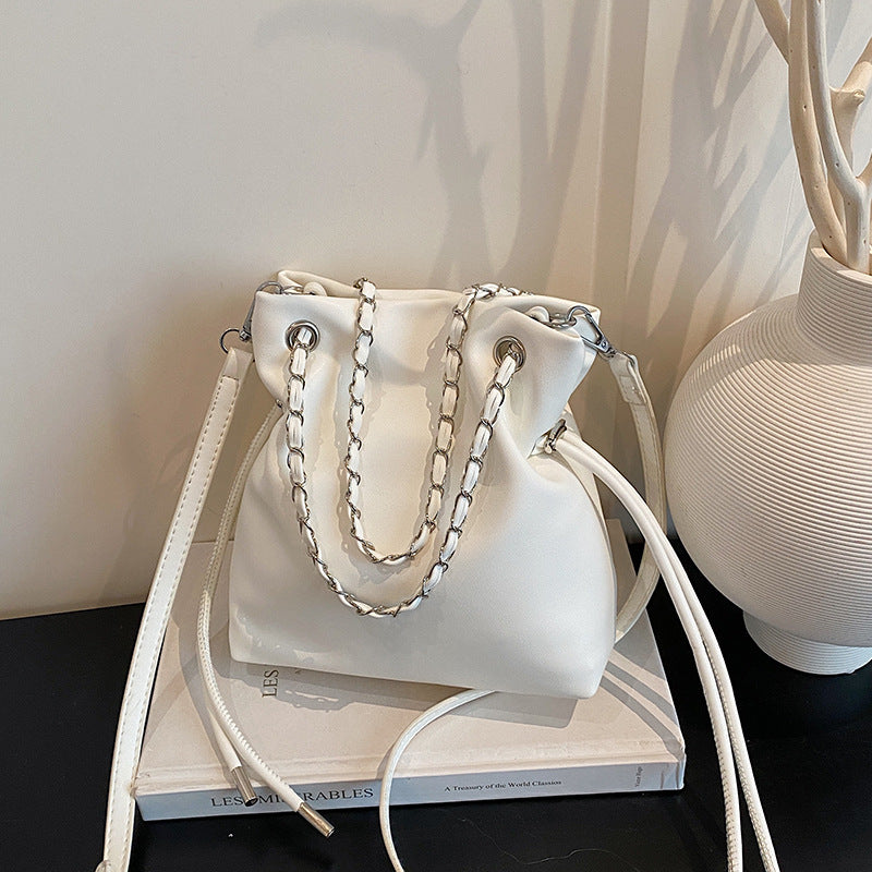 WoChic Slouchy Leather Bucket Bag