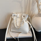 WoChic Slouchy Leather Bucket Bag