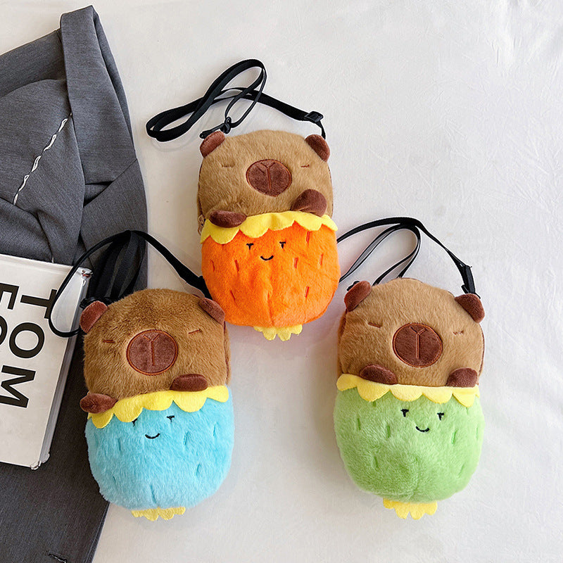 Plush Shoulder Bag with Cute Dessert Design