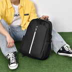 Functional backpack with ergonomic design and zippered compartments