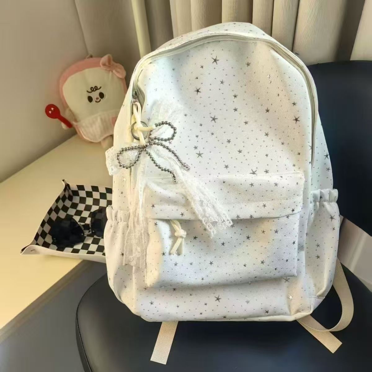 Backpack with Sparkling Star Design